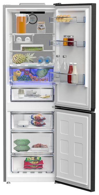210 l / 106 l Kühl-Gefrierkombi freistehend NoFrost 165 kWh Jahr  B5RCNA366LXBRW (Edelstahl) 
