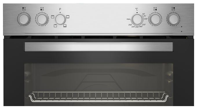 Herdset 74 l AutoClean SteamShine mit 60 cm Glaskeramik Kochfeld BBUC12020X 
