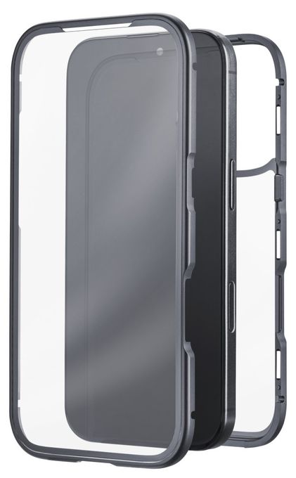 Cover für Apple iPhone 17 Pro (Schwarz, Transparent) 360° Glass 