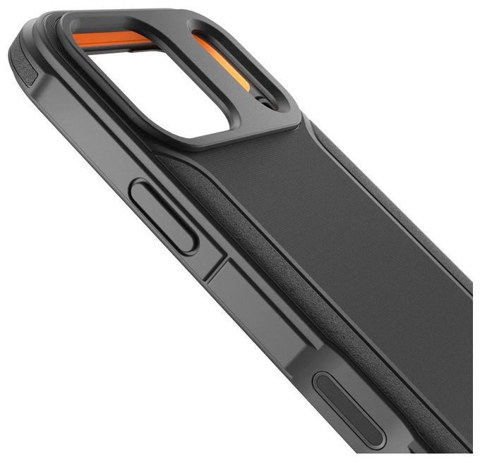 Cover für Apple iPhone 17 Pro Max  / 18 Pro Max  Ultra Robust (Schwarz, Orange) 