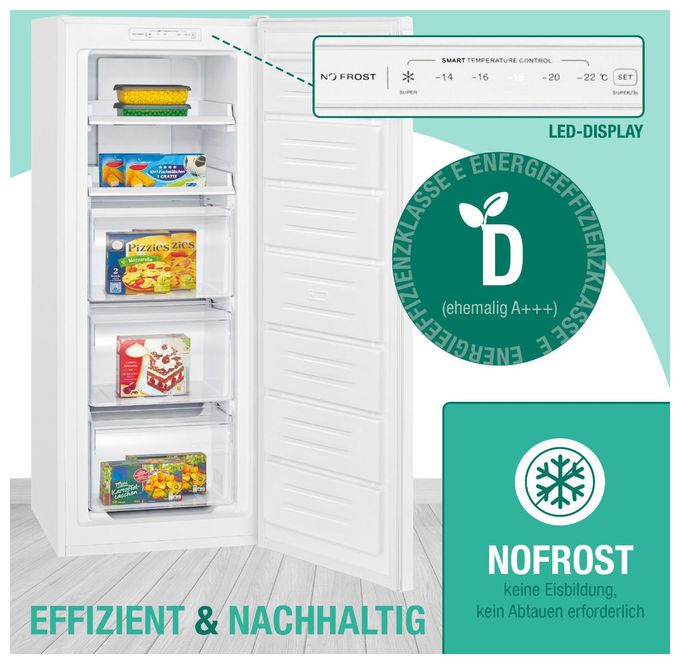161 l Gefrierschrank 166 kWh Jahr NoFrost  GS7343 (Weiß) 