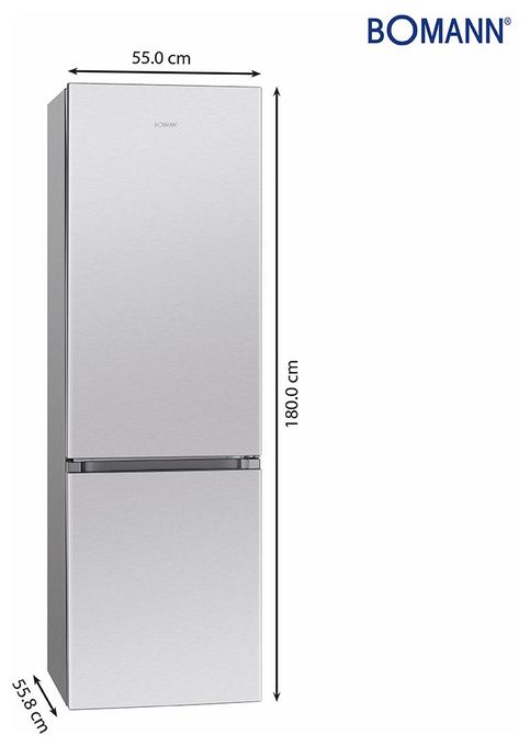 198 l / 71 l Kühl-Gefrierkombi freistehend 168 kWh Jahr  KG184.1 (Edelstahl) 