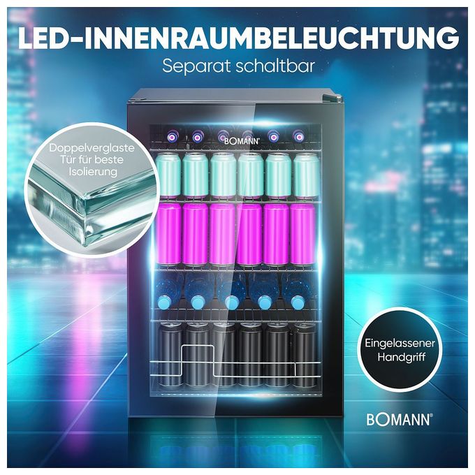 115 l / 115 l Tischkühlschrank EEK: E 66 kWh Jahr  KSG7290 (Schwarz) 