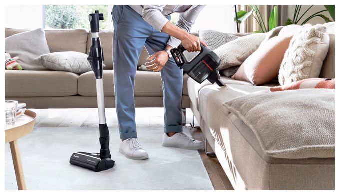 Handstaubsauger Beutellos bis 80 min Laufzeit 18 V Hygienefilter  Unlimited 7 BBS712A (Graphit) 