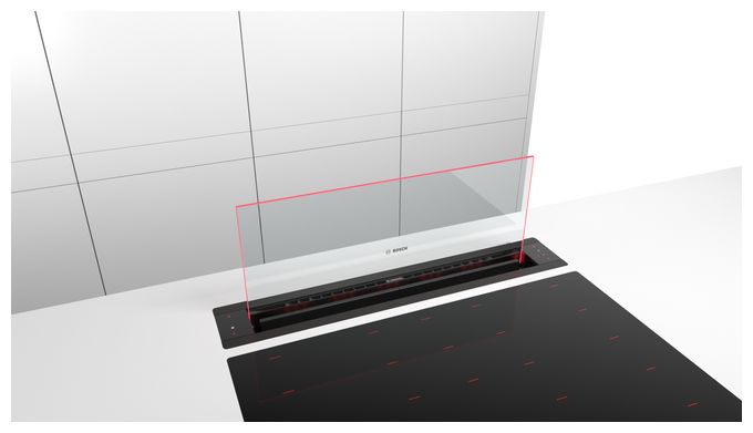Dunstabzugshaube Tisch 80 cm Abluft/Umluft (Schwarz/Transparent) Serie 8 DDW88MM65 