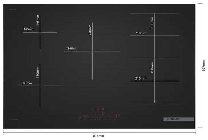 Backofen-Set groß AutoClean mit autarkem 80 cm Induktions Kochfeld HBDMATTK03 (HBG4790B3 + PVW89BHC1E) 