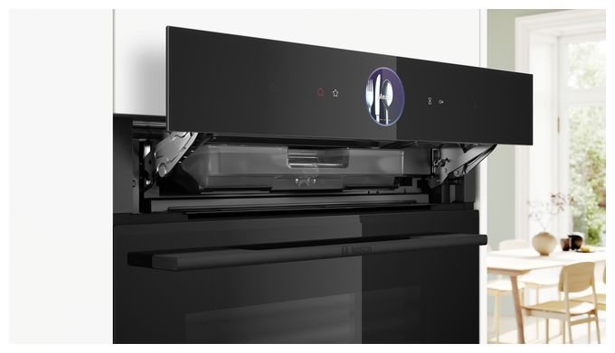 Einbaubackofen groß Dampfgaren AutoClean (Schwarz) Serie 8 HRG976NB1 