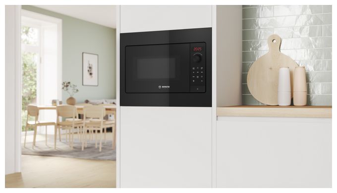 Einbau-Mikrowelle 800 W Größe: klein 5 Stufen (Schwarz) Serie 2 BFL523MB4 