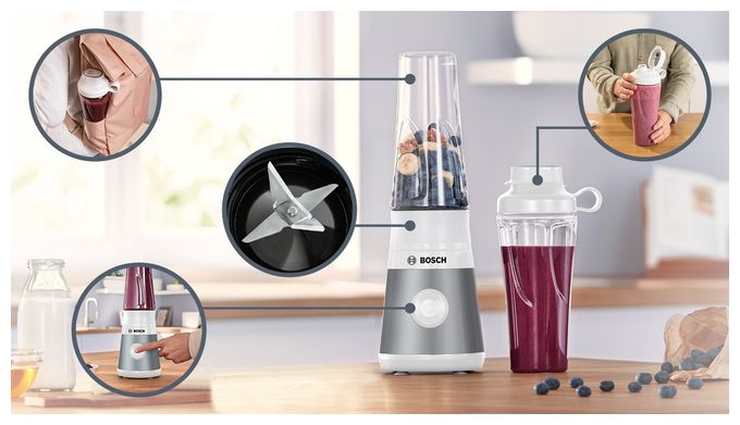 0,6 l Standmixer 450 W  Serie 2 MMB2111T VitaPower (Silber) 