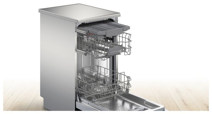 45 cm Geschirrspüler freistehend Leise 10 Maßgedecke aquaStop Funktion Serie 2 SPS2HMI42E 