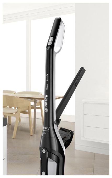 Handstaubsauger Beutellos bis 50 min Laufzeit 21,6 V  Serie 4 BBH32101 Flexxo (Schwarz) 