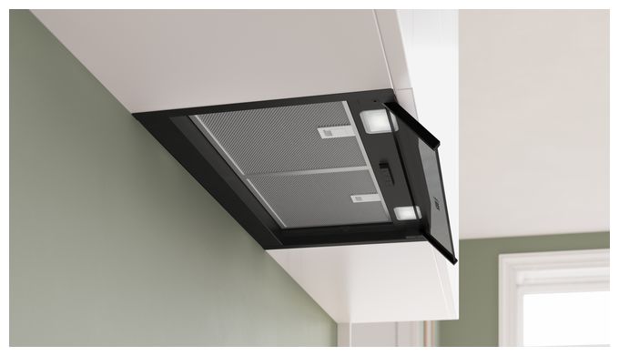 Abluft/Umluft Dunstabzugshaube/Esse Einbau 60 cm (Schwarz) Serie 4 DBB65CC60 