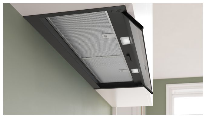 Abluft/Umluft Dunstabzugshaube/Esse Einbau 86 cm (Schwarz) Serie 4 DBB95CC60 