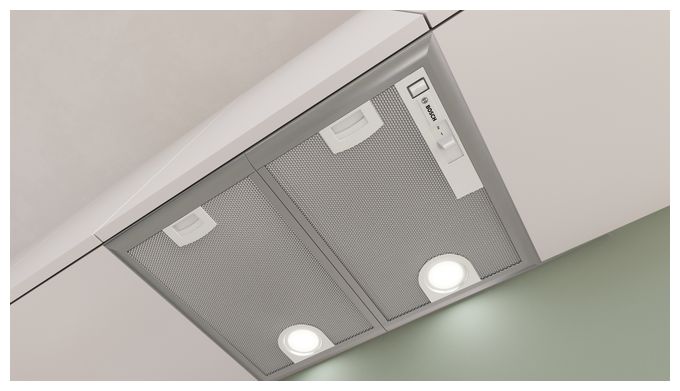 Abluft/Umluft Dunstabzugshaube/Esse Einbau 50 cm (Metallisch, Silber) Serie 4 DHL555BM 