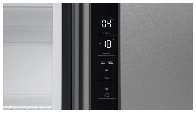 Side-by-Side Kühl-/ Gefrierkombination French Door 405 l / 200 l 333 kWh NoFrost 1830 mm x 905 mm  Serie 4 KFN96VPEA (Edelstahl) 