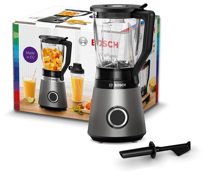 1,5 l Standmixer 2 Geschwindigkeiten 1200 W  Serie 4 MMB6172SN VitaPower (Schwarz, Edelstahl) 