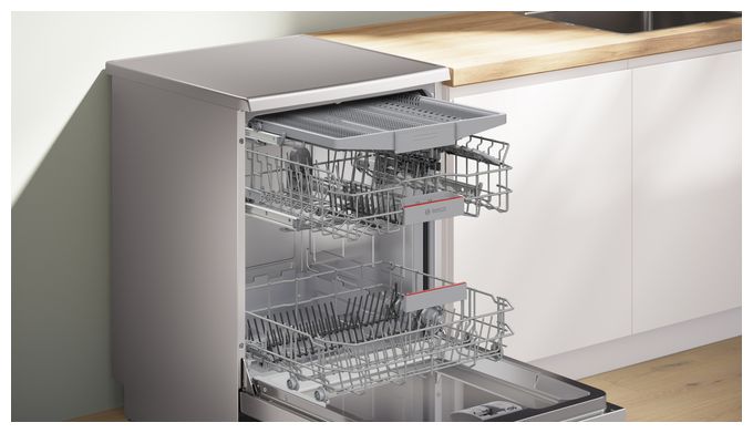 60 cm Geschirrspüler freistehend Leise 14 Maßgedecke aquaStop Funktion Heat exchanger/Drying assistant Serie 4 SMS4EVI08E 