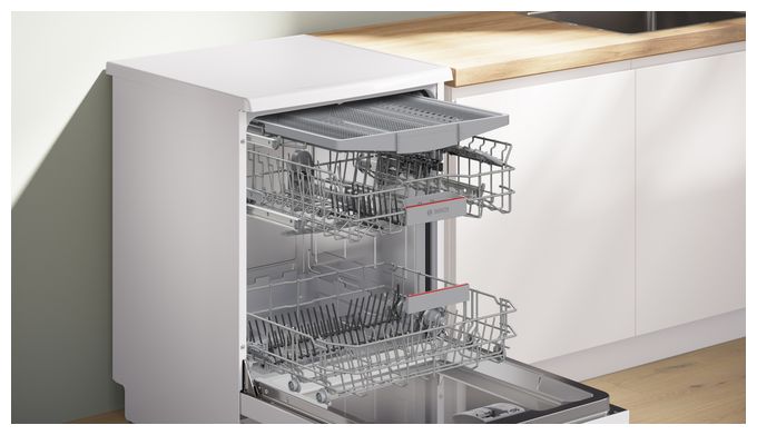 60 cm Geschirrspüler freistehend Leise 14 Maßgedecke aquaStop Funktion Heat exchanger/Drying assistant Serie 4 SMS4EVW08E 