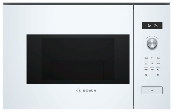 Einbau-Mikrowelle 800 W Größe: klein 5 Stufen (Weiß) Serie 6 BFL524MW0 