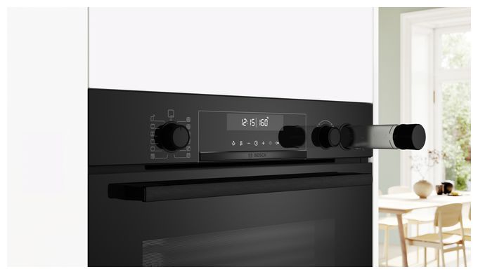 Einbaubackofen groß Dampfgaren AutoClean (Schwarz) Serie 6 HRG4780B7F 