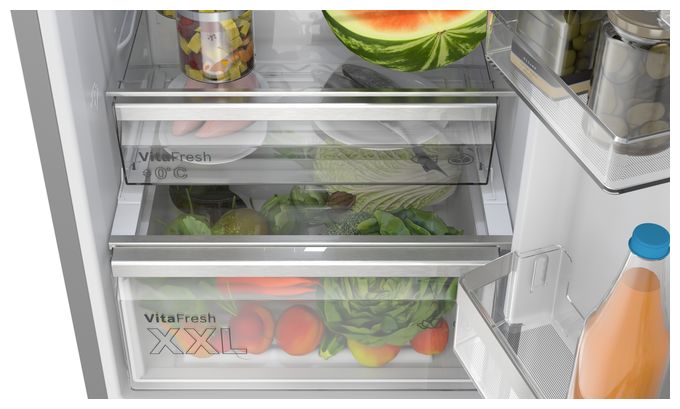 260 l / 103 l Kühl-Gefrierkombi freistehend NoFrost 129 kWh Jahr  Serie 6 KGN39AIBT (Edelstahl) 