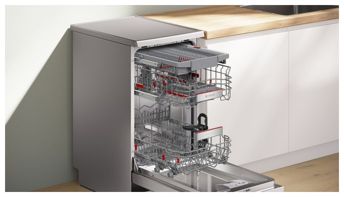 45 cm Geschirrspüler freistehend Leise 10 Maßgedecke aquaStop Funktion Serie 6 SPS6EMI21E 