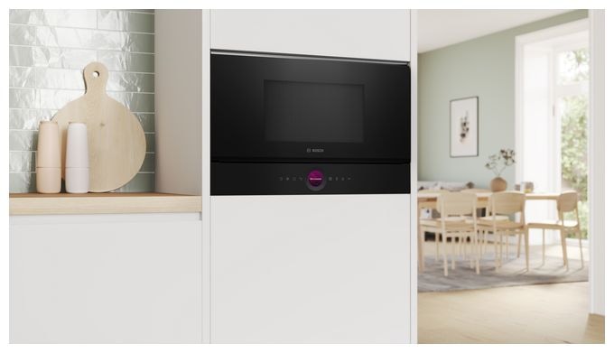Einbau-Mikrowelle 900 W Größe: mittel 5 Stufen (Schwarz) Serie 8 BER7321B1 
