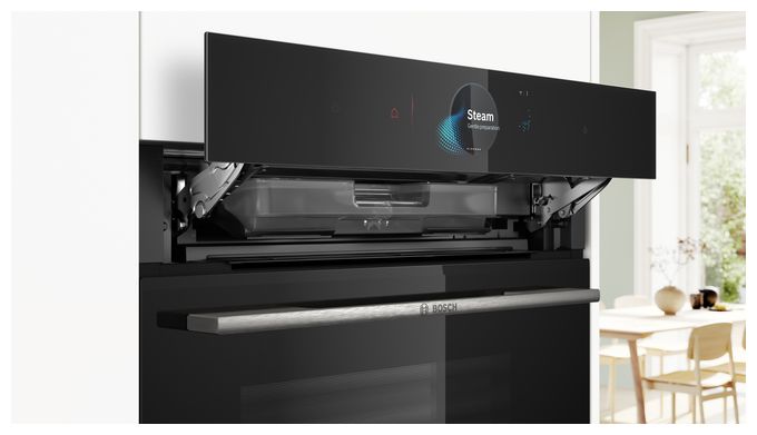 Einbaubackofen groß Dampfgaren AutoClean Serie 8 HSG738DB2 
