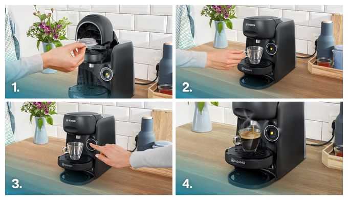 Kaffeekapsel Maschine  TAS162E Tassimo Finesse (Schwarz) 
