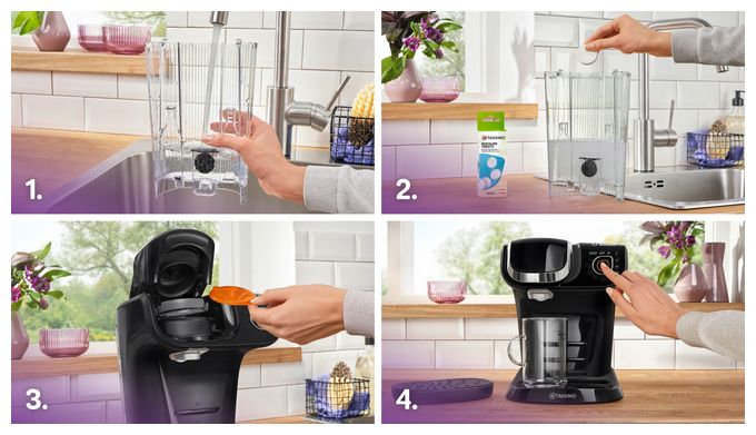 Kaffeekapsel Maschine  TAS6502 Tassimo My Way 2 (Schwarz, Chrom) 
