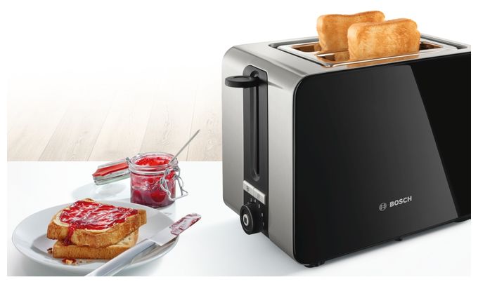 Toaster 1050 W 2 Scheibe(n)  TAT7203 CompactClass (Schwarz, Edelstahl) 