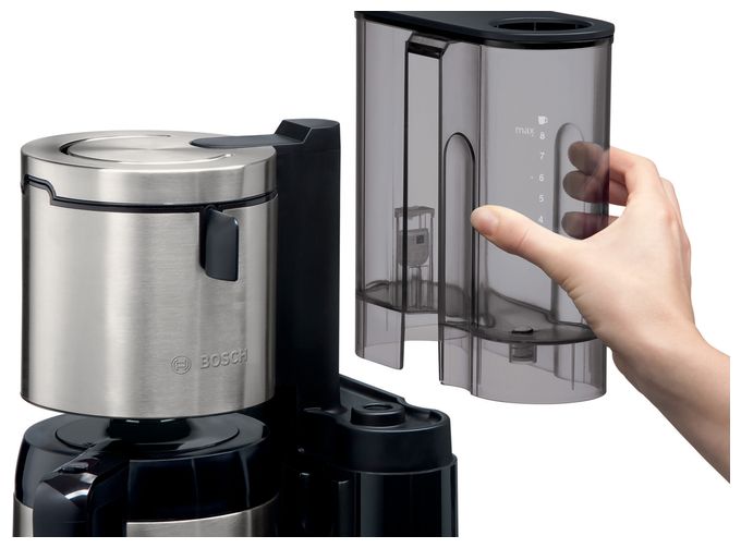 8 Tassen Thermo Filterkaffeemaschine 1,1 l  TKA8A683 Styline (Schwarz, Edelstahl) 