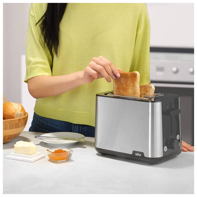 Toaster 900 W 2 Scheibe(n) 8 Stufen  HT1510 PurShine (Schwarz, Edelstahl) 