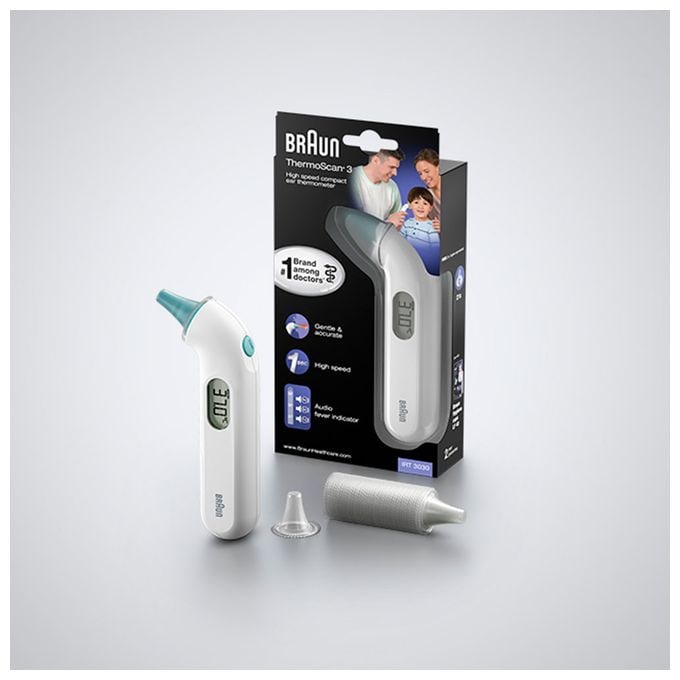 IRT3030 ThermoScan 3 Infrarot-Fieberthermometer LCD-Display 