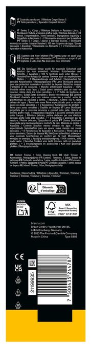 Nass&Trocken Rasierer Lithium-Ion (Li-Ion) 100 min Series 5 BG5500 BodyGroomer 