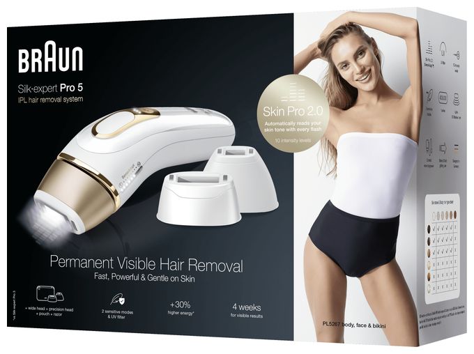 Lichtimpulstechnologie (IPL) Trocken Epilierer/Damenrasierer Silk-expert Pro 5 PL5267 