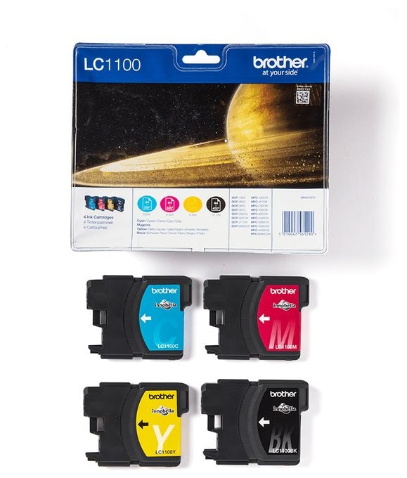 originale Druckerpatronen Schwarz, Cyan, Magenta, Gelb 450 Seiten LC-1100VALBPDR 
