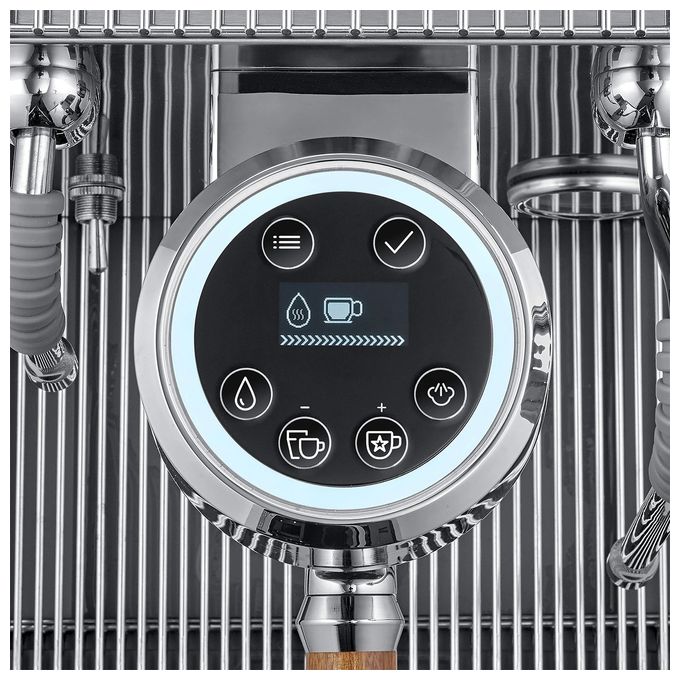 Siebträger Kaffeemaschine 19 bar 3000 W  1825 Espresso Gourmet Advanced (Silber) 