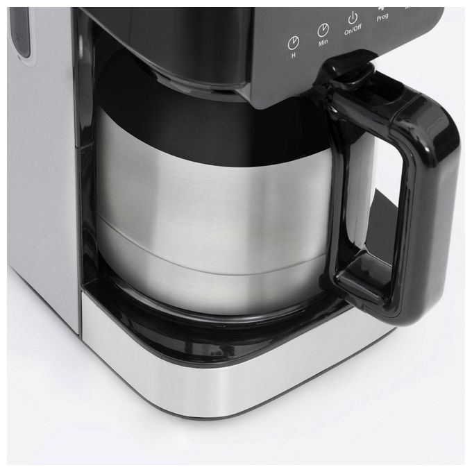 10 Tassen Thermo Filterkaffeemaschine 1,2 l  1847 Coffee Taste & Style (Schwarz, Edelstahl) 