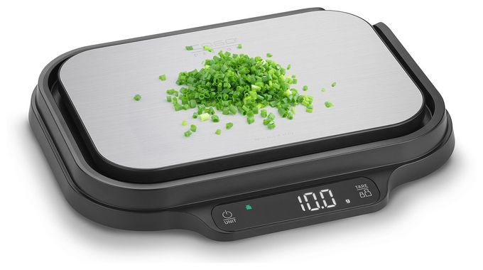 Elektronische Küchenwaage bis 15 kg Genauigkeit 0,1 g  Kitchen Duo (Schwarz, Edelstahl) 