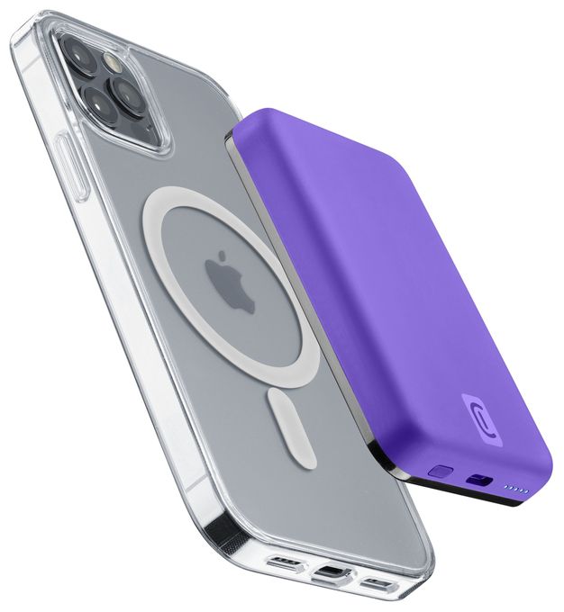 5000 mAh Powerbank USB Typ-C Kabelloses Laden  Magsafe (Violett) 