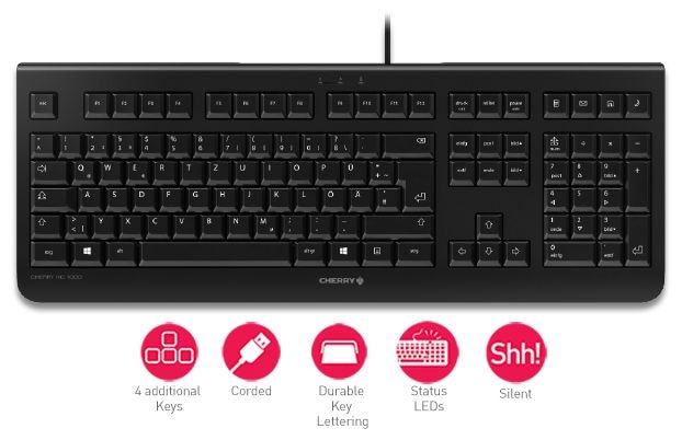 Home Tastatur USB  KC1000 (Schwarz) 