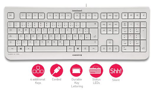 Home Tastatur USB  KC1000 (Grau) 