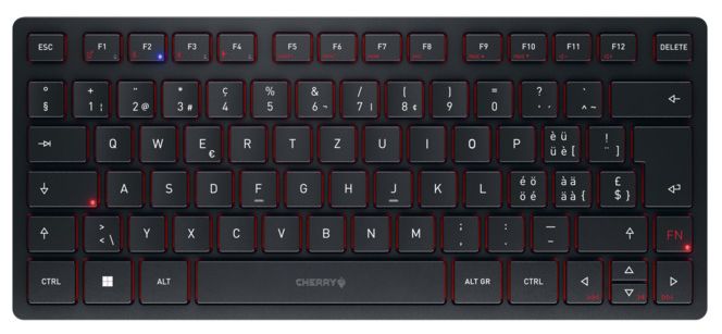 Universal Tastatur USB + RF Wireless + Bluetooth 2.4 GHz  KW9200 Mini (Schwarz) 