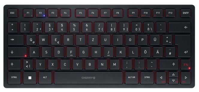 Universal Tastatur USB + RF Wireless + Bluetooth 2.4 GHz  KW9200 Mini (Schwarz) 