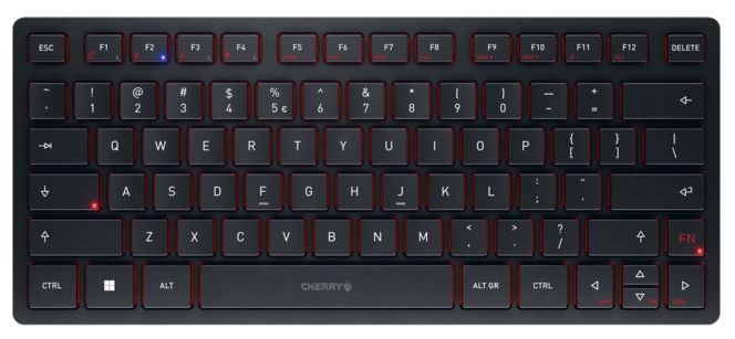 Universal Tastatur QWERTY USB + RF Wireless + Bluetooth  KW9200 Mini (Schwarz) 