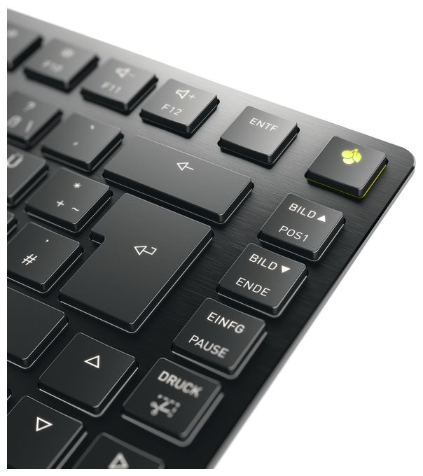 LED Heimbüro Tastatur USB + RF Wireless + Bluetooth 2.4 GHz  KWXULP 2.0 Mini (Schwarz) 