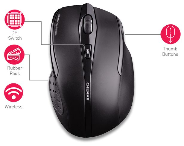 1750 DPI Büro Maus Optisch  MW3000 (Schwarz) 