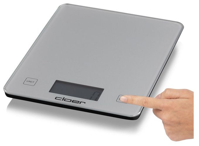 Elektronische Küchenwaage bis 10 kg Genauigkeit 5 g  6878 (Silber) 