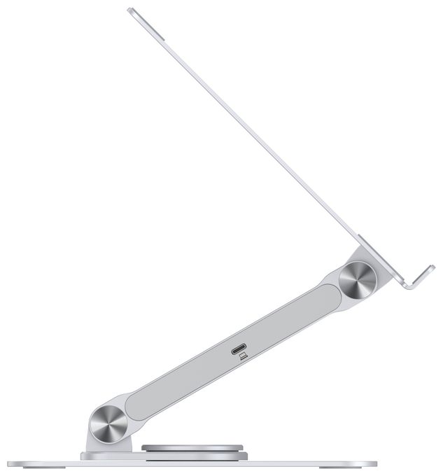 DONN27G Laptop-Ständer mit 7-in-1-Dockingstation, 360° drehbare Basis, faltbar, höhenverstellbar 